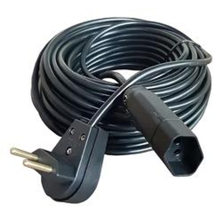 Extensão Elétrica 30 Metros 10a Cabo Pp 2x1,0 Reforçada Cor Preto 127v/220v