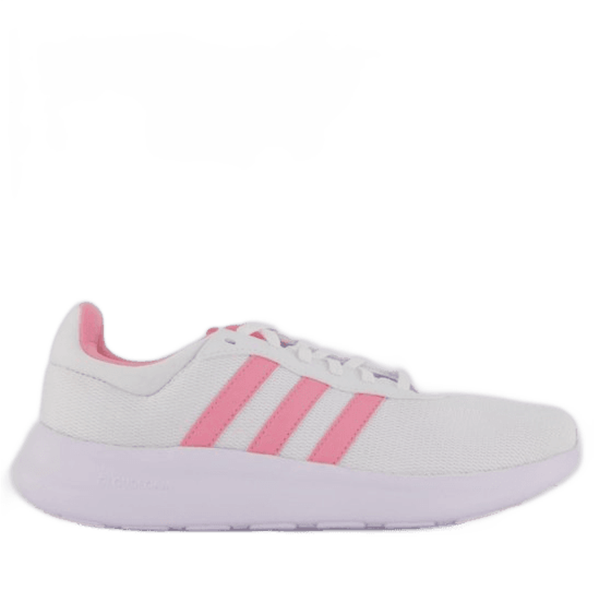 Tênis Adidas Lite Racer Feminino Branco e Rosa - Branco