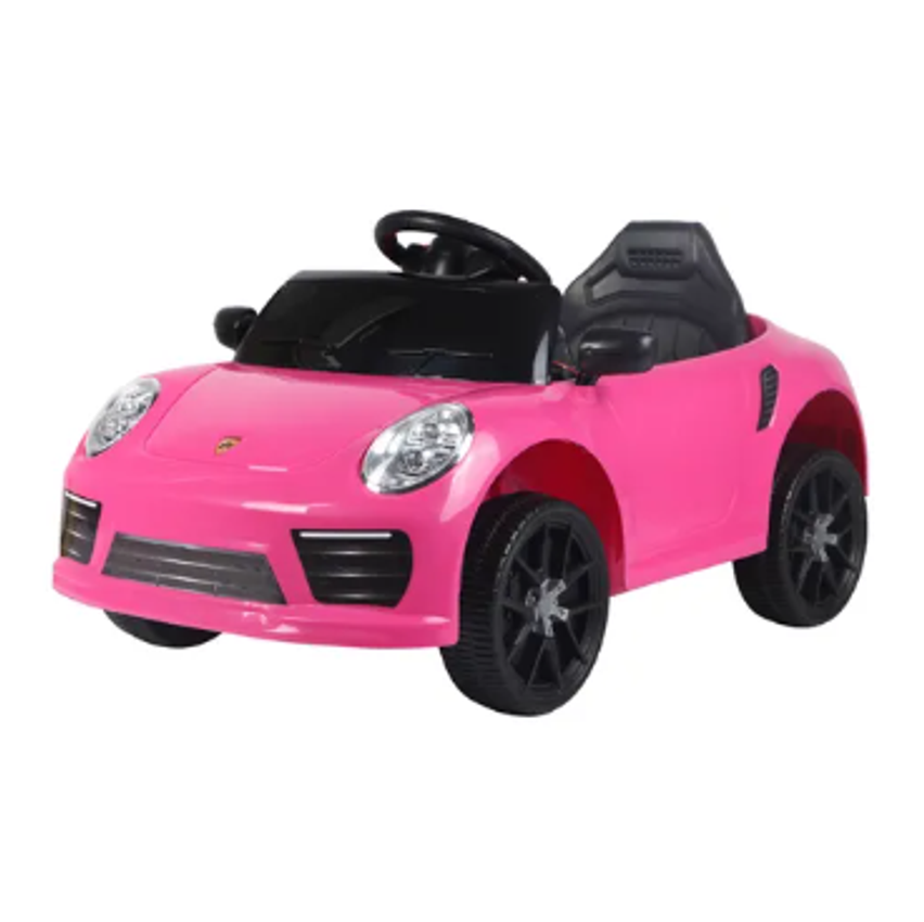 Carrinho Elétrico Infantil Conversível Rosa Brinquedo Menina Controle Remoto Direção 2 em 1