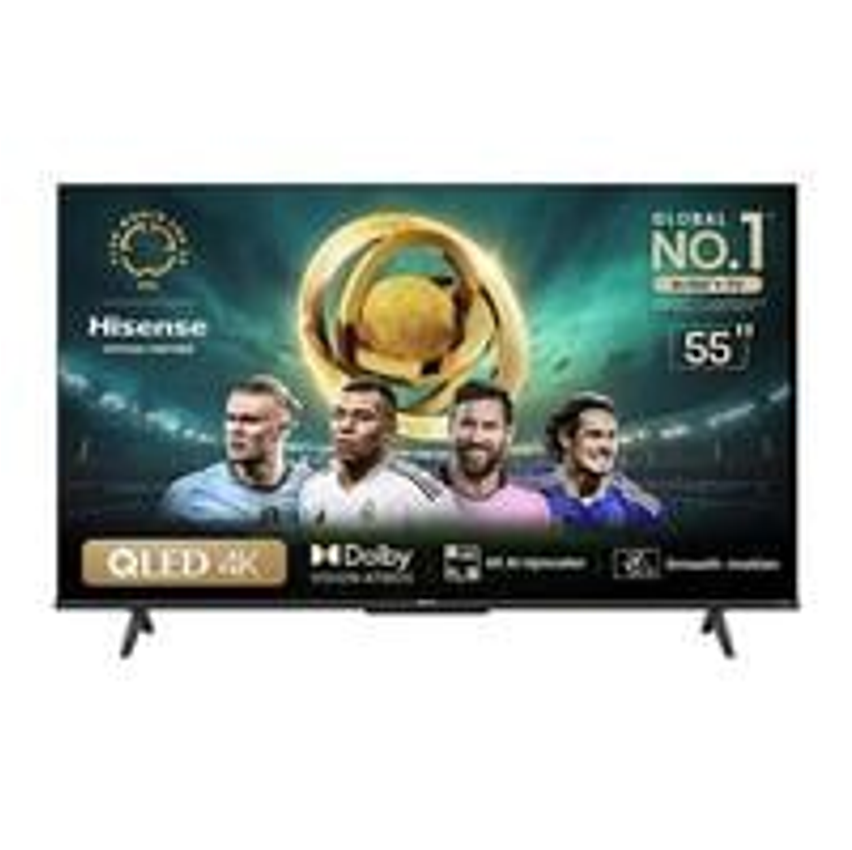 Hisense Smart Tv Uhd 4k Qled 55" Polegadas 55q6n Google Tv Com Hdr10+, Dolby Atmos, Sports Mode, Game Mode Plus E Compatível Com Alexa