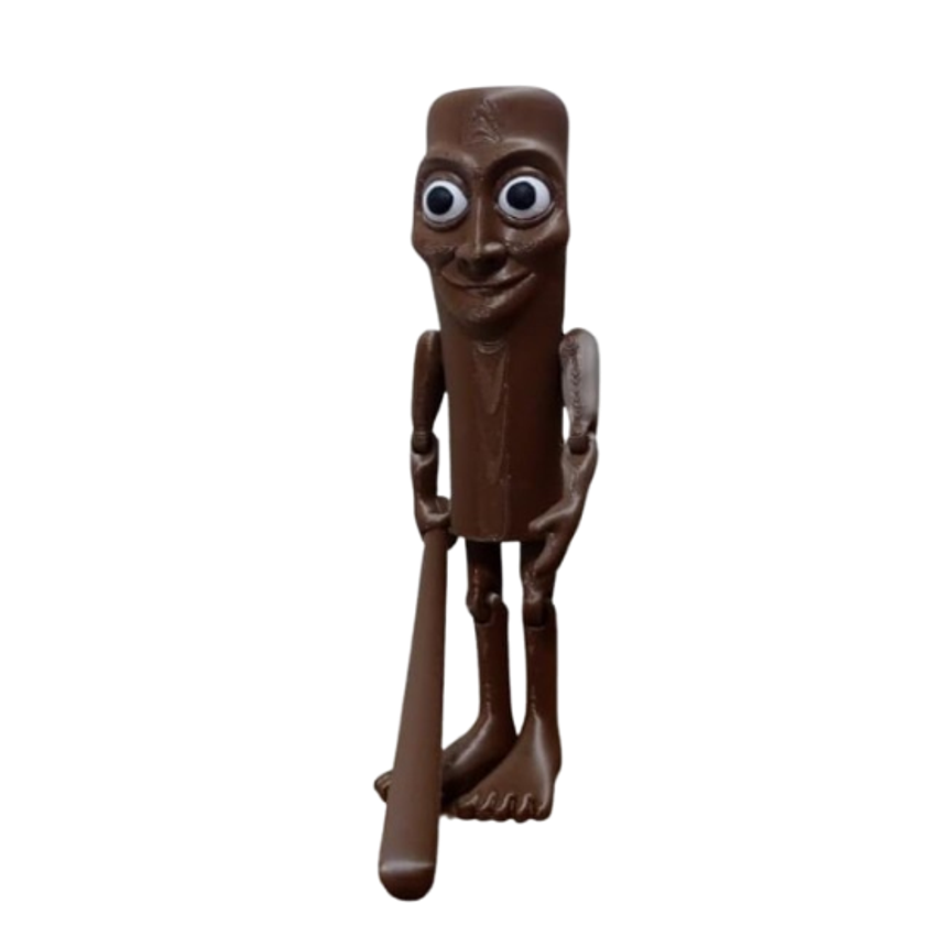 Brinquedo Tung Sahur Articulado, 16cm, Meme TikTok Viral, Figura 3D