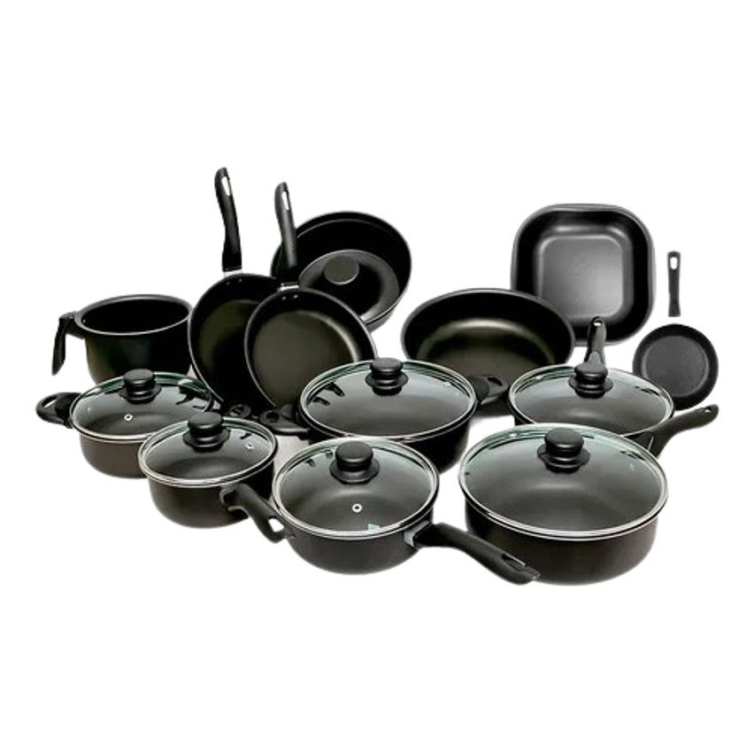 Conjunto Jogo 13pç Antiaderente Teflon Inmetro Tampa Vidro
