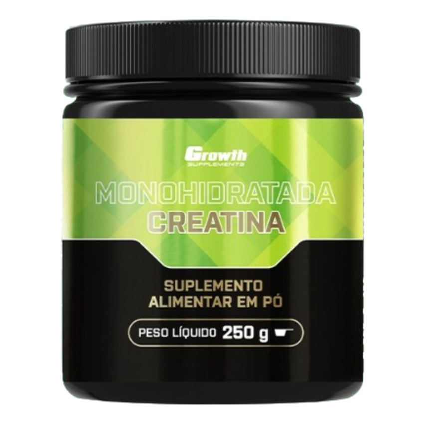 Creatina Monohidratada Growth Supplements 250g Sem Sabor Em Pó