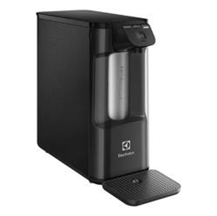 Purificador De Água Gelada Fria E Natural Eletrônico Placa Compacto Electrolux Pe12p Com Filtro Carvão 6 Meses Ou 3000l Painel Touch Preto
