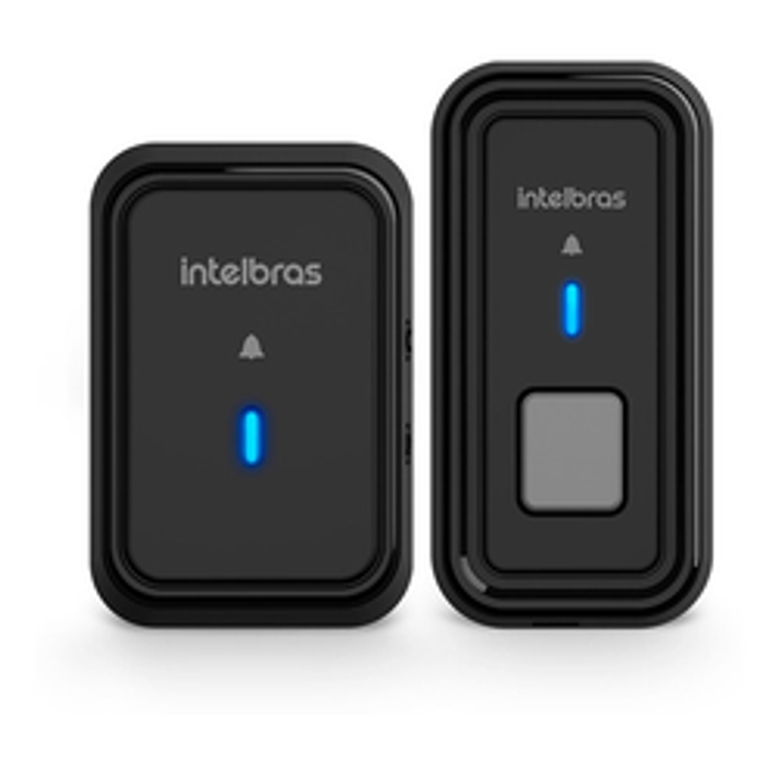 Campainha Sem Fio Com Bateria Cib 101 Preta Intelbras