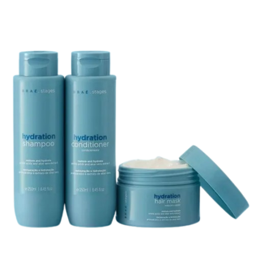 Kit Brae Stages Hidratação SH + COND + MASCARA - BRAÉ