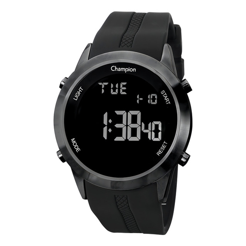 Relógio Masculino Champion Digital Esportivo Com Pulseira Em Silicone Borracha Confortável E Macia Com Calendário Alarme E Cronometro Prova D´agua 50 Metros