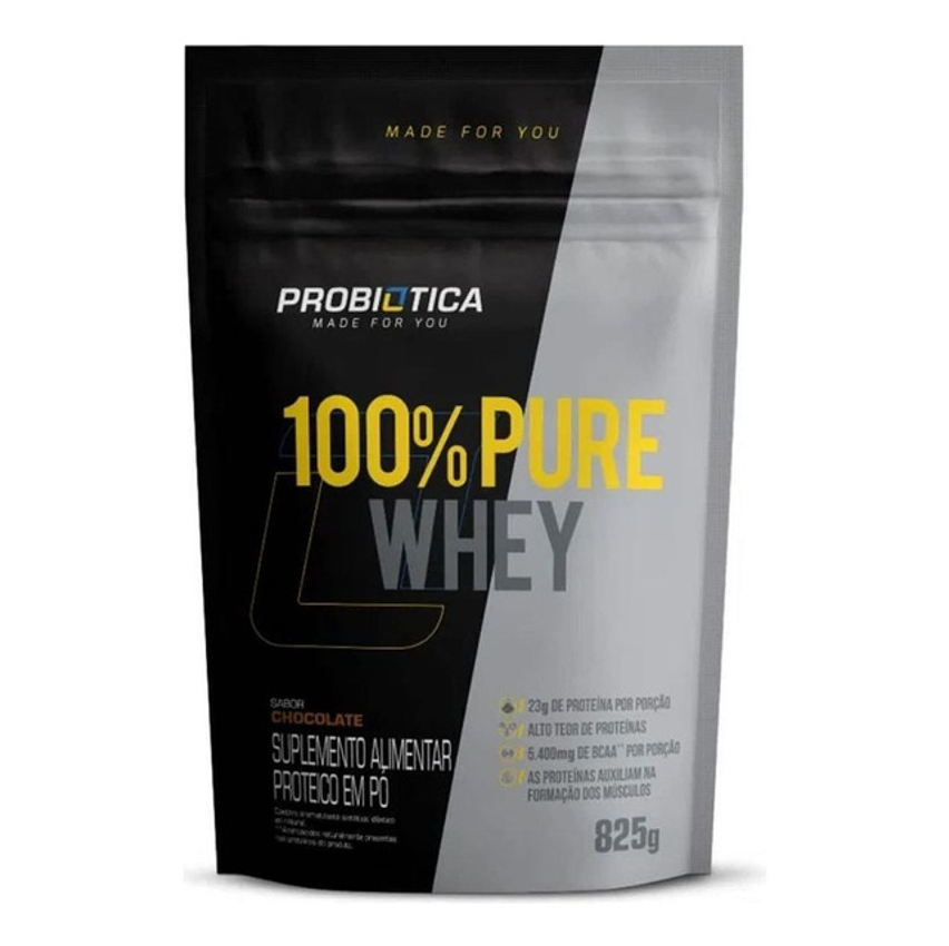 Suplemento En Pó Probiótica Proteínas Sabor Chocolate X 825g