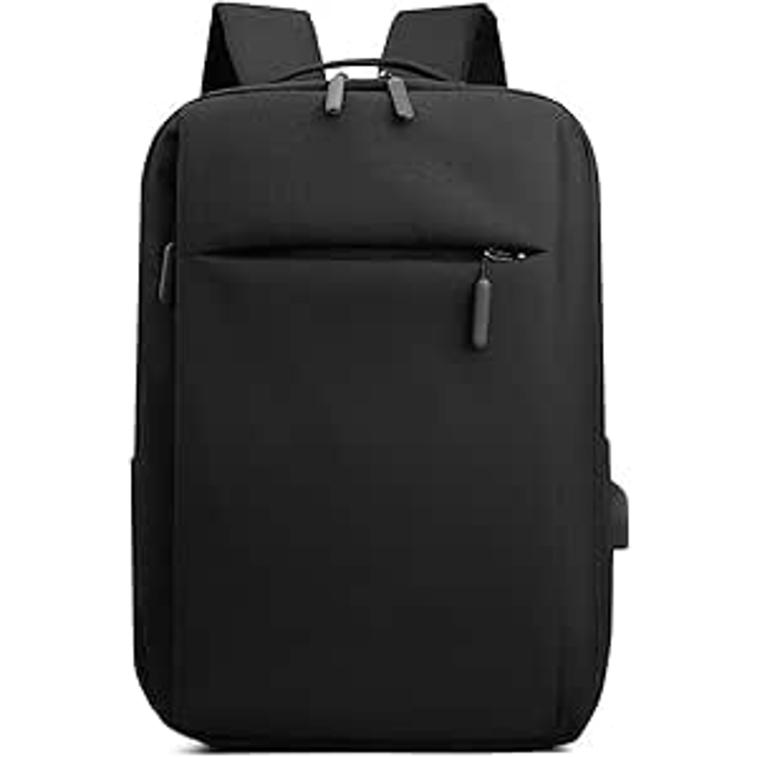 Mochila Executiva Notebook Slim Faculdade Trabalho Viagem Passeio Reforçada com Porta USB 15,6'' (Preto)