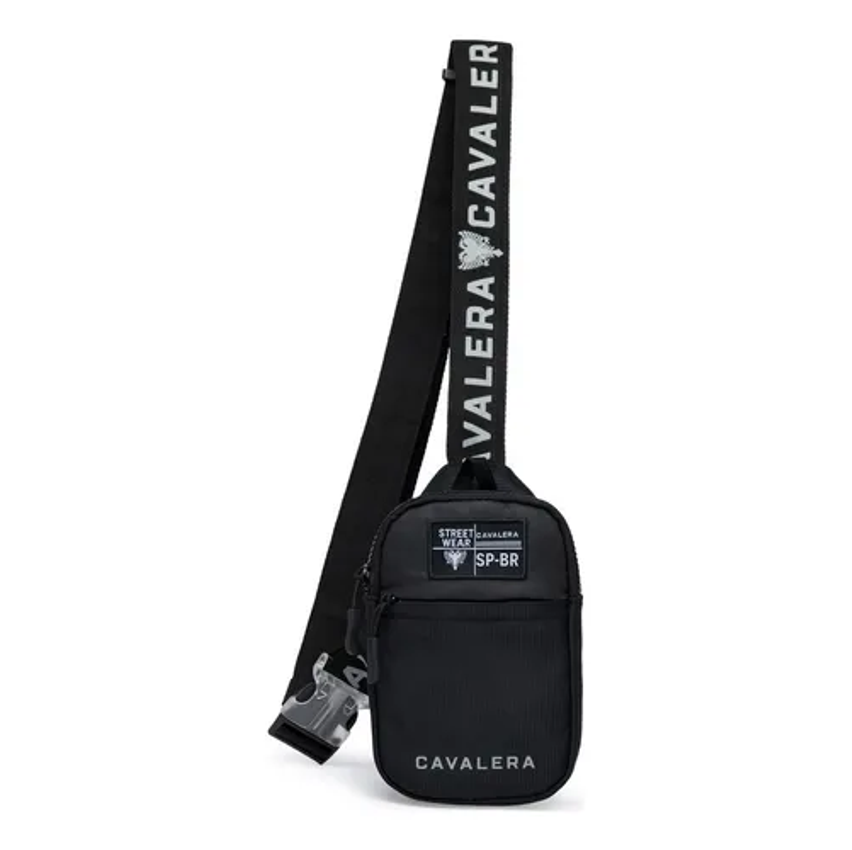 Shoulder Bag Cavalera Resistente Casual Escola Faculdade Cor Preto Desenho do tecido Lisa