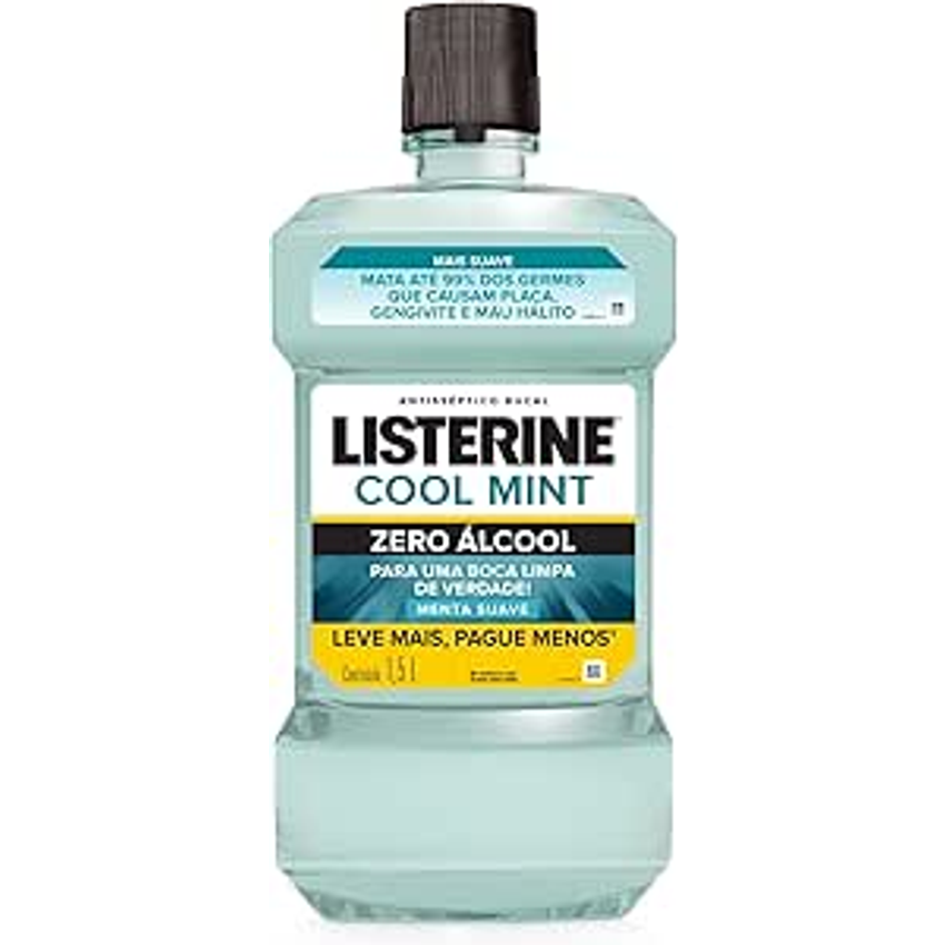 Listerine Cool Mint Enxaguante Bucal Sem Álcool, 1,5l