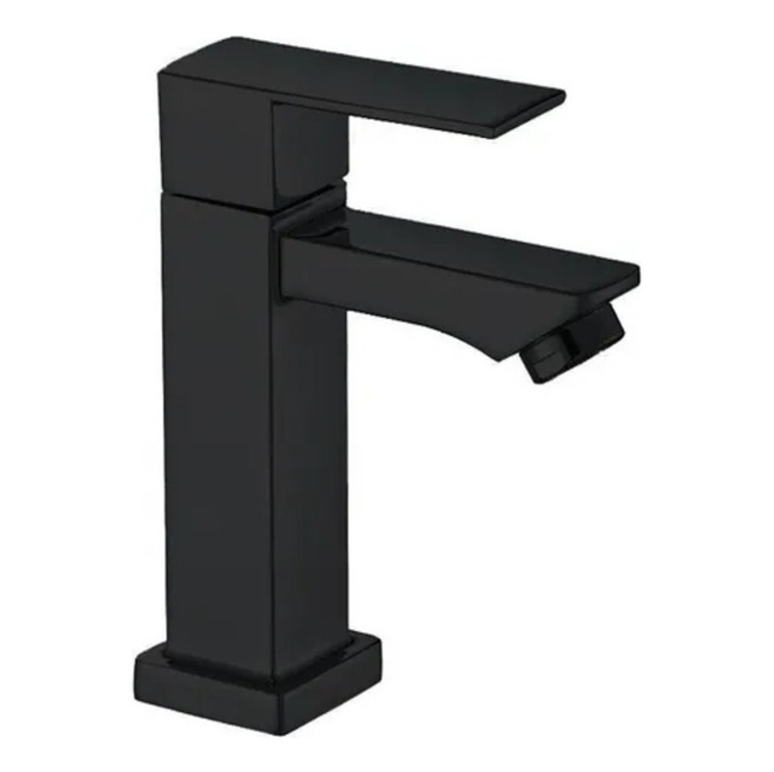 Torneira Zrz Luxo Moderno Lavabo Banheiros Luxo Curta Preto Acabamento Fosco