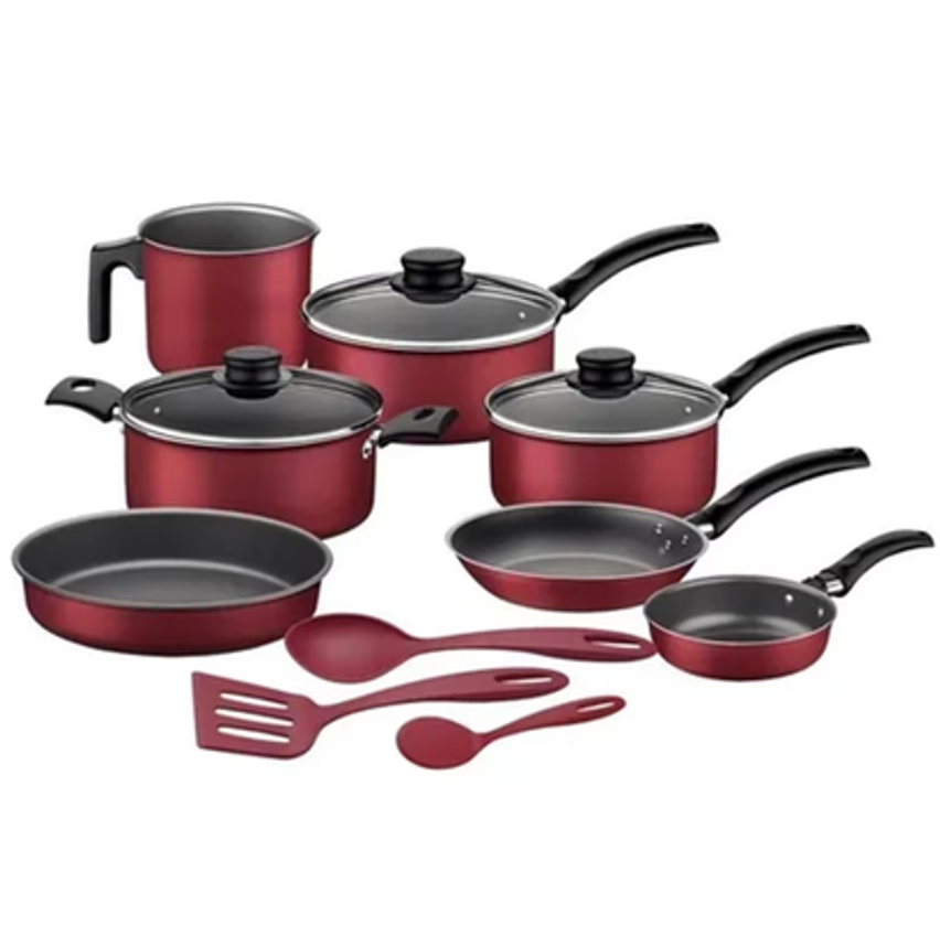 Kit para Cozinhar 10 Peças Turim Vermelho Tramontina - Panelas, Assadeiras e Utensílios