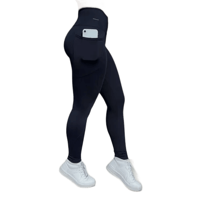 Calça Legging Suplex Poliamida C/ Bolso Lateral Corrida