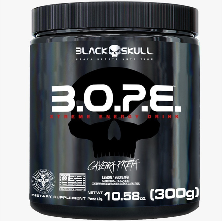 Pré Treino B.o.pe. Pote 300g - Black Skull