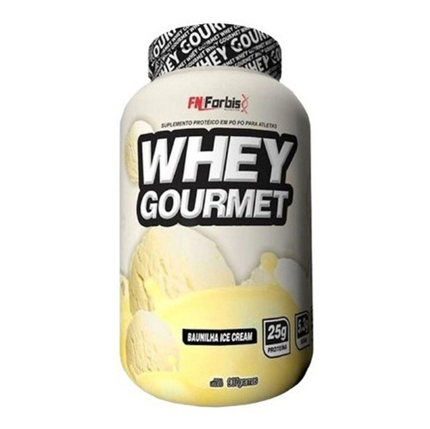 Whey Protein Gourmet 23g Proteínas Pote De 907g Sabor Baunilha Fn Forbis