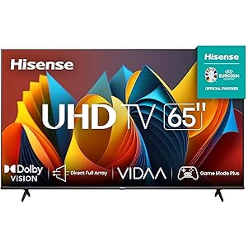 Hisense Smart TV UHD 4K DLED 65" Polegadas 65A6K com HDR10+ Dolby Vision Game Mode Controle por Voz Alexa Built-In AirPlay