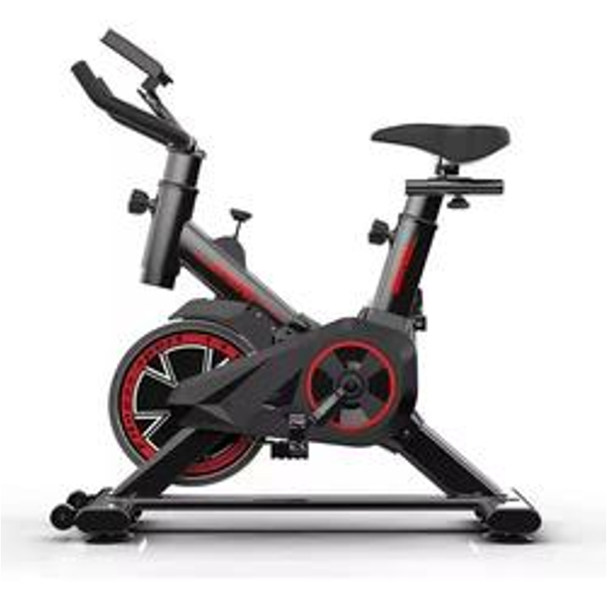 Bicicleta Ergométrica Fitness para Cardio e Musculação com base Cor Preto e Vermelho Epsilon Marca Redfin 8kg Inercia