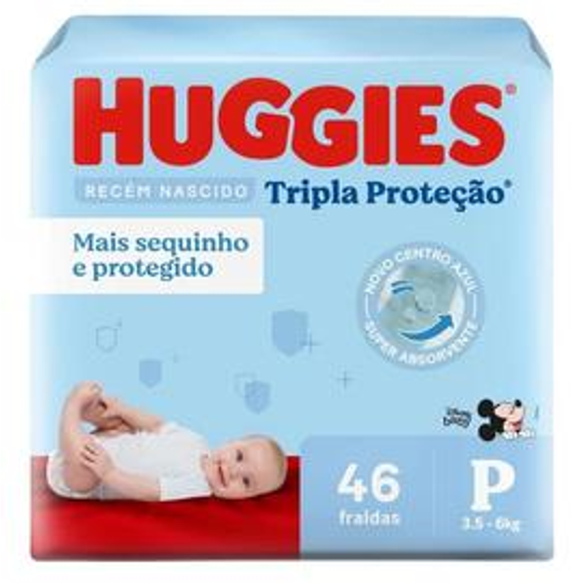 Fralda Huggies Tripla Proteção P 46 Unidades