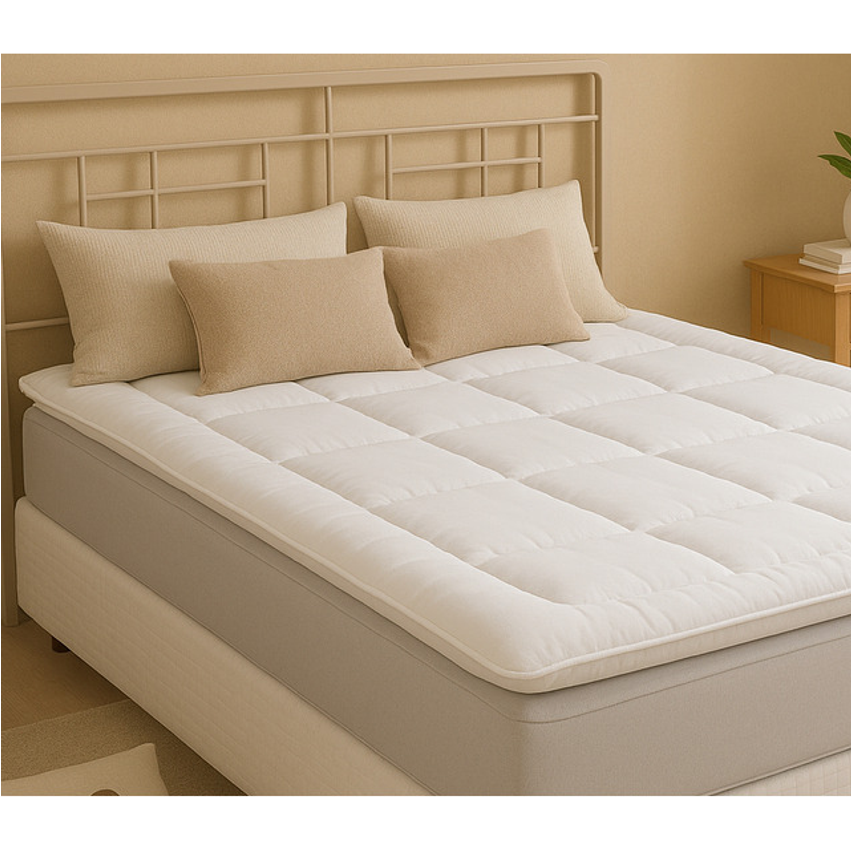 Pillow Top Protetor Colchão Cama Casal 400 Fios Toque Macio