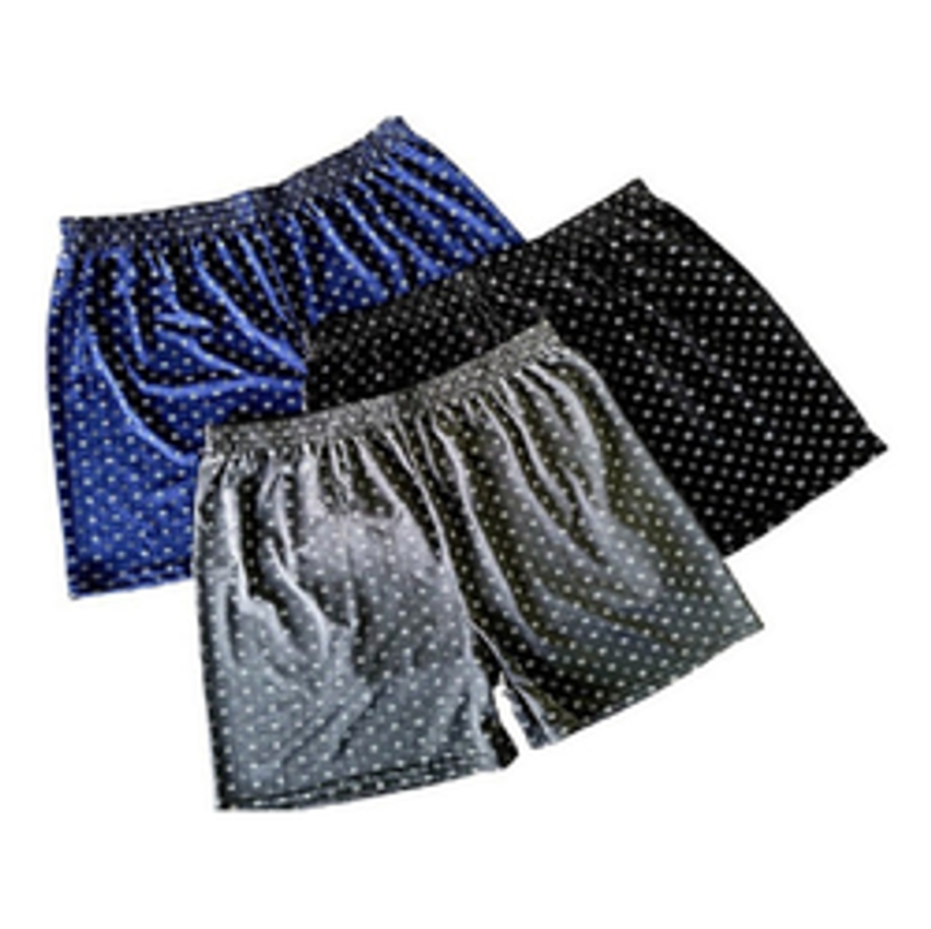 Kit 3 Cueca Samba Canção Short Malha Fria Pijama Dormir