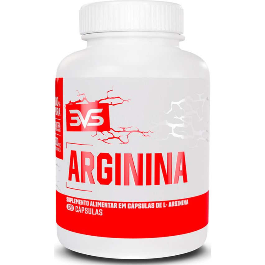 Arginina 100% Pura - Fórmula Exclusiva Para A Vasodilatação Dos Músculos Com 2328mg De Arginina Por Dose - 120 Cápsulas