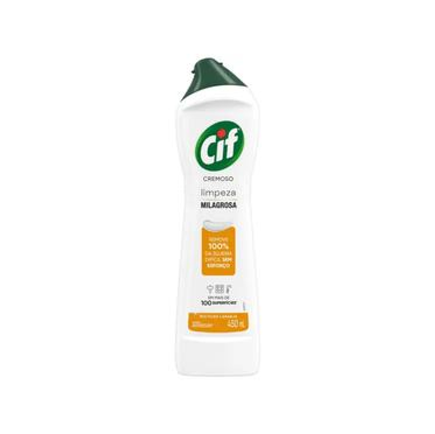 Higienizador Cremoso CIF Laranja Limpeza Milagrosa Laranja Para Casa 450ml