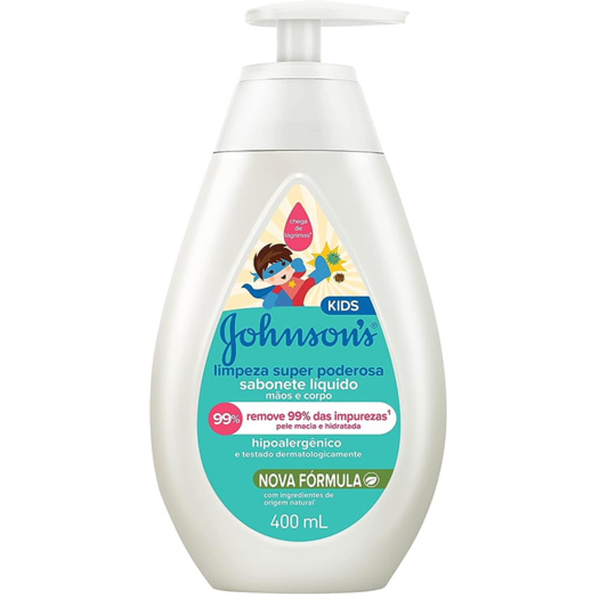 Johnson's Baby Sabonete Líquido Infantil Limpeza Super Poderosa, 400ml