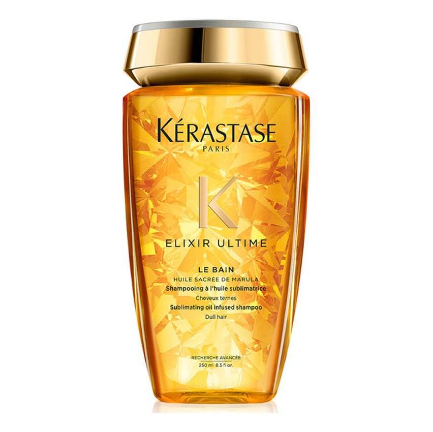 Shampoo De Nutrição Com Óleo De Argan, Limpeza Profunda, Brilho Radiante E Maciez Para Todos Os Tipos De Cabelo Kérastase Elixir Ultime Le Bain 250ml