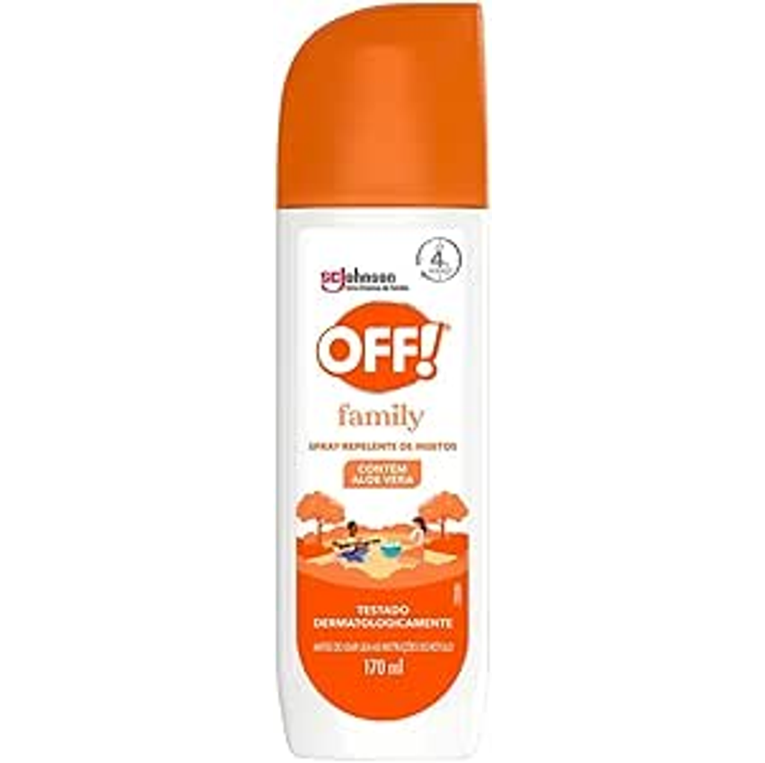 OFF! Family Repelente de Insetos, Proteção Contra Mosquito por até 4h, Spray 170ml
