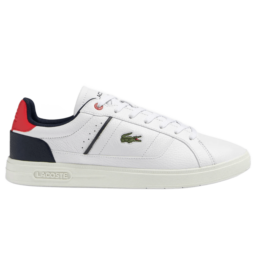 Tênis Couro Lacoste Europa Masculino - Marinho+Branco