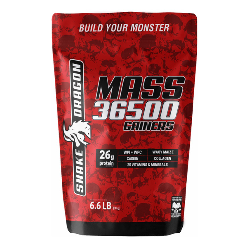 Hipercalórico Mass 36500 Gainers 3kg - Zero Soja E Glúten