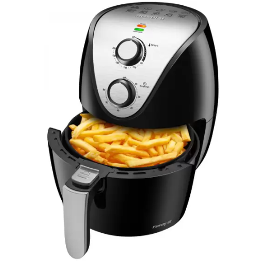Fritadeira Elétrica sem Óleo/Air Fryer Mondial - Family IV AF-30-I Preta 3,5L com Timer
