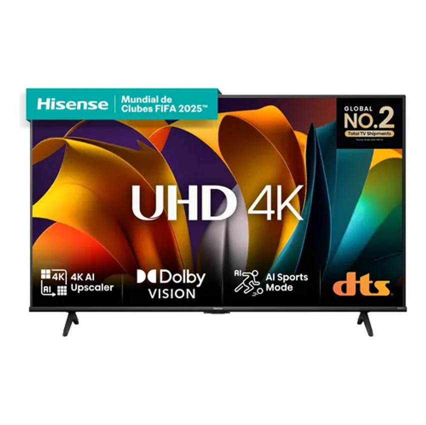 Hisense Smart Tv Uhd 4k Dled 50 Polegadas 50a6n Com Hdr10+ Dolby Vision Game Mode Controle Por Voz Alexa Built-in Airplay