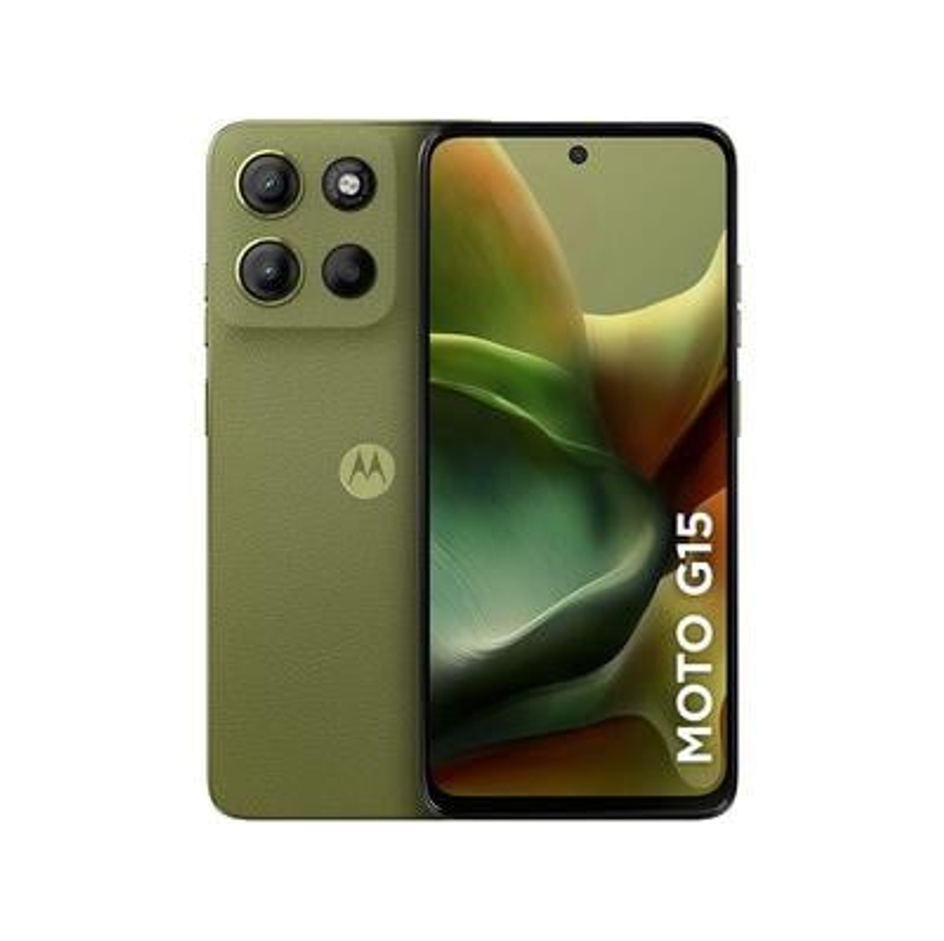 Smartphone Motorola Moto G15 256GB Verde 4G 4GB RAM 6,7" Câm. Dupla Selfie 8MP