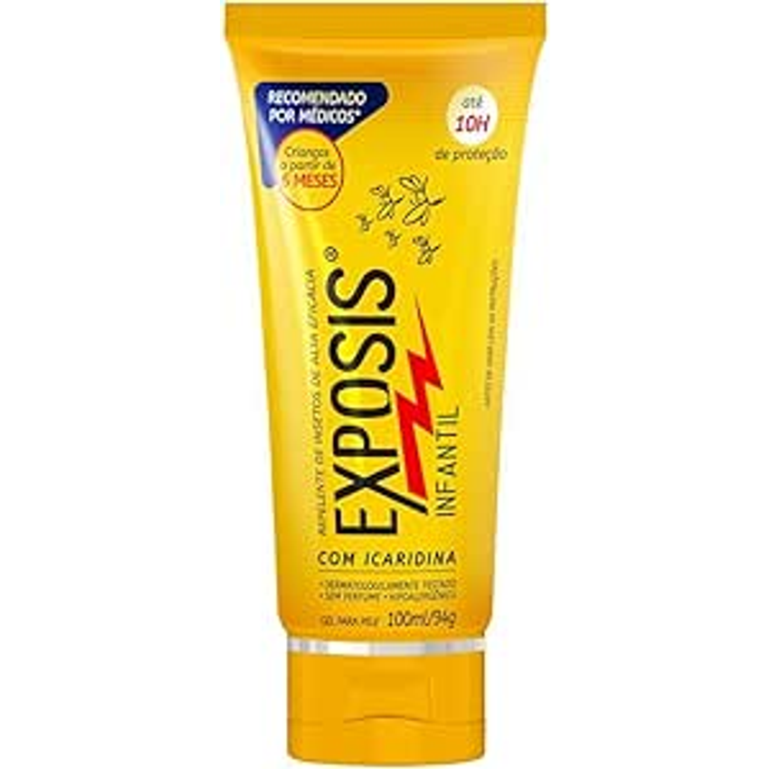 Exposis Infantil, Repelente Gel de Mosquitos, com Icaridina, Até 10h de Proteção, 100ml