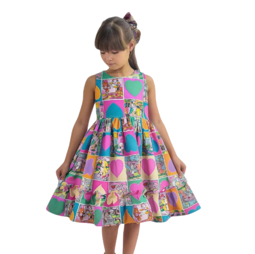 Vestido Infantil Inspirado No Bobbie Goods Livro De Colorir