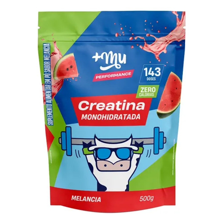 Refil Suplemento Creatina Em Pó Monohidratada 500g +mu Melancia
