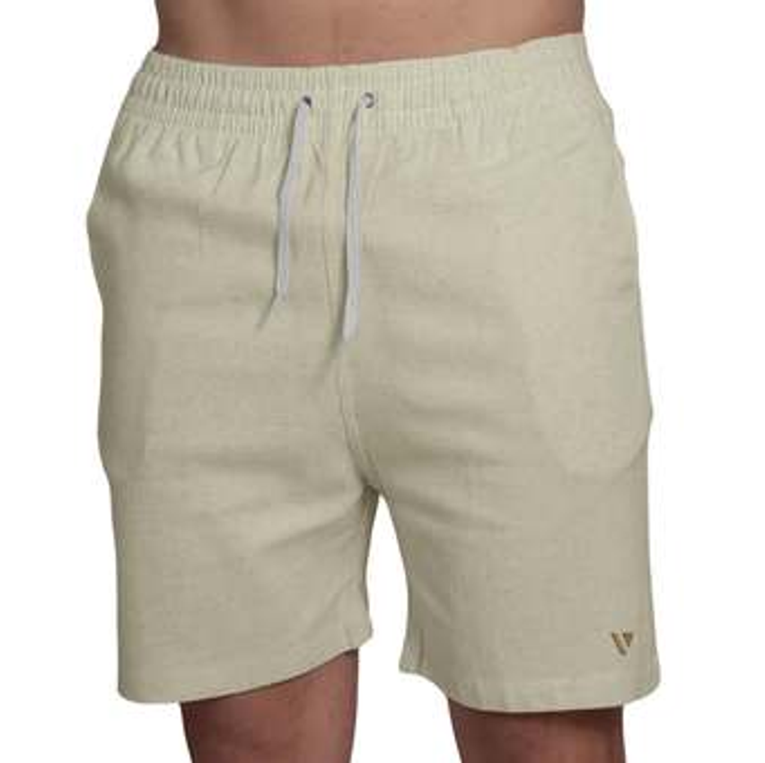 Short Bermuda Praia Linho Mauricinho Masculino Verão Voker