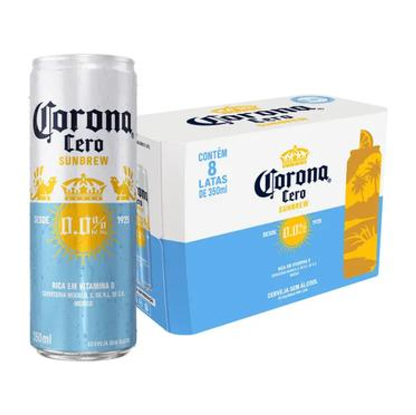 Cerveja Corona Cero Sem Álcool 8 Unidades 350ml