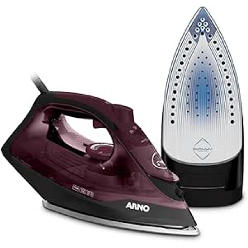 Ferro a Vapor Arno Ultragliss com Base Durilium Airglide, deslizamento mais rápido e maior resistência, 1520W, Vinho, FMV 110V