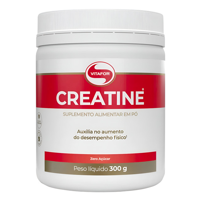 Creatina Monohidratada 300g Vitafor 100% Creatine 100 Doses 