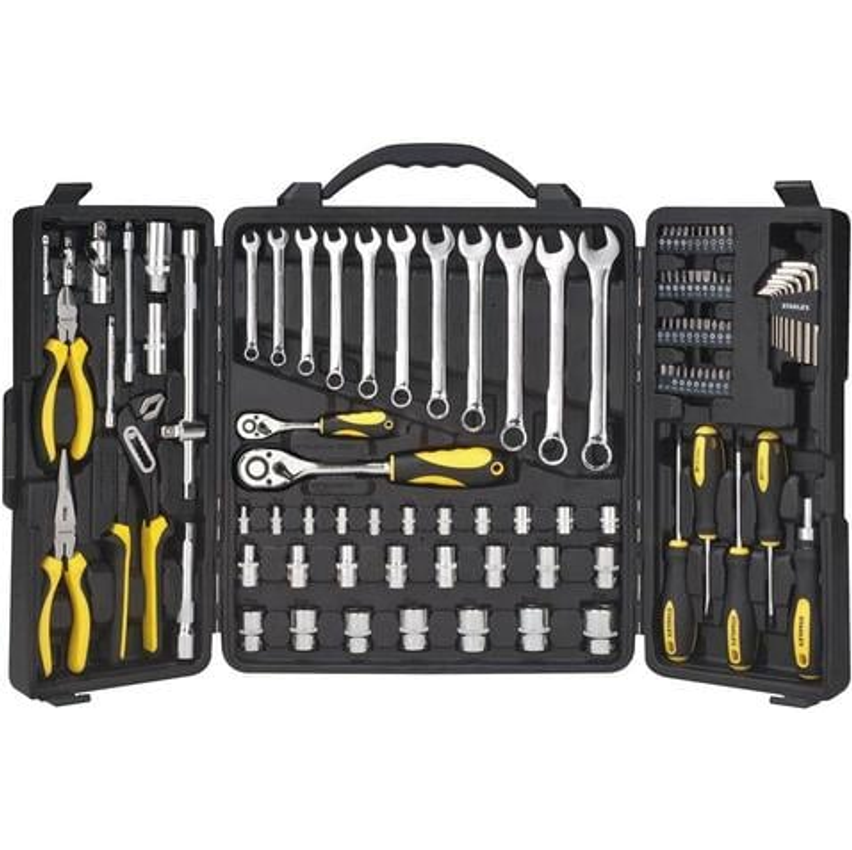 Stanley Mala de Ferramentas 110 Peças com Jogo de Chaves Fenda e Philips, Modelo STMT81244