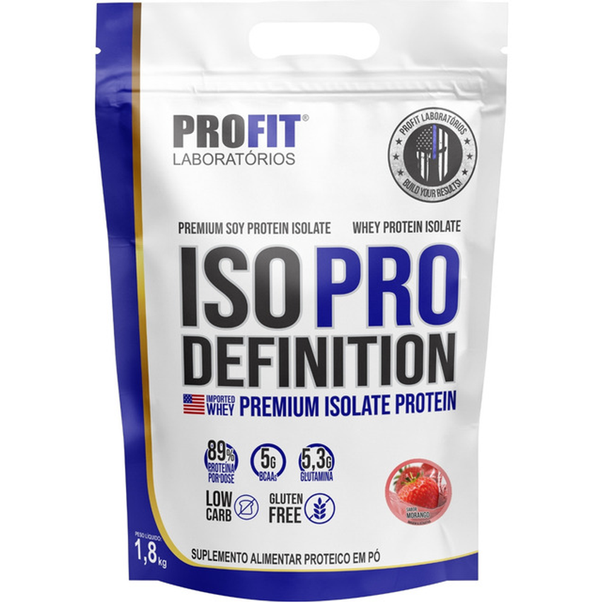 Whey Isolada Iso Pro Definition Refil 1,8kg Profit Labs Suplemento