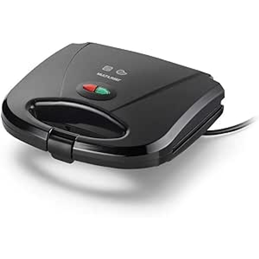 Sanduicheira Minigrill Gourmet 127V com 750W Chapa Dupla e com Revestimento Antiaderente Preta Multilaser - CE043