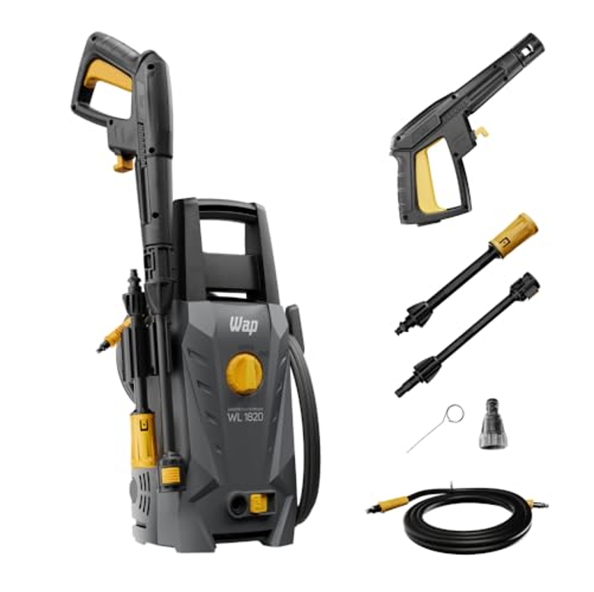 WAP Lavadora de Alta Pressão WL 1820 com Agulha Desobstruidora, 330L/h, Bico Ajustável, 1500psi 1400W 127V