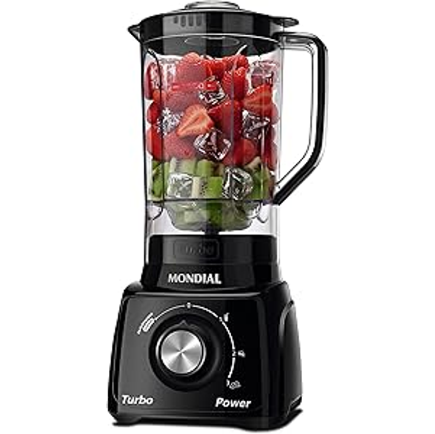 Liquidificador Turbo Full, Mondial, Preto, 900W, 110V - L-900 FB