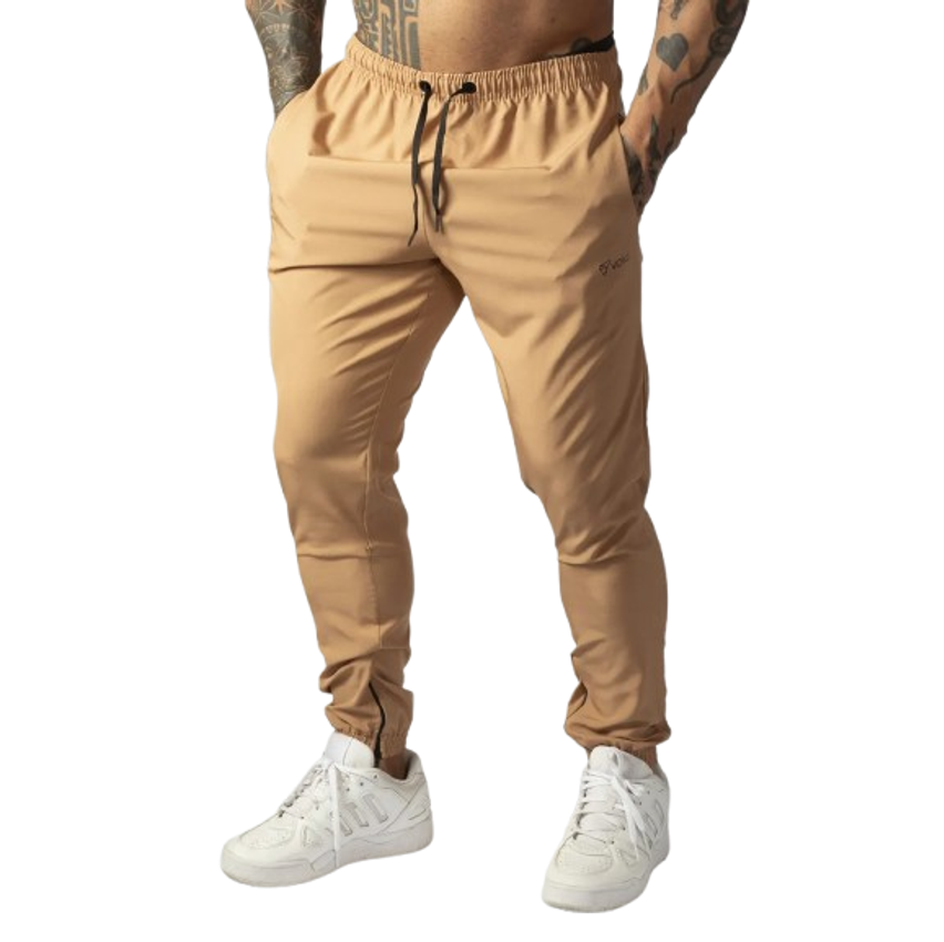 Calça Jogger Masculina Tactel Slim Fit Com Zíper