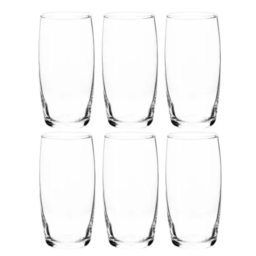 Jogo de Copos de Vidro 300ml 6 Peças Nadir - Oca Long Drink