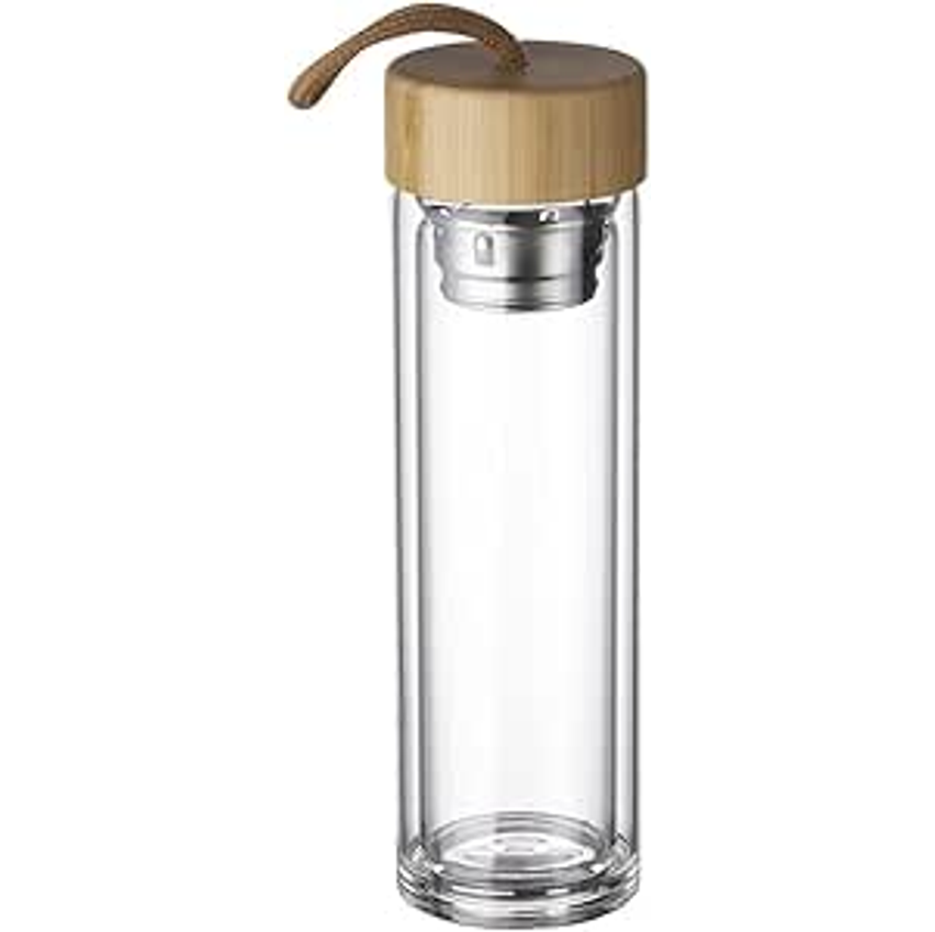 Garrafa De Vidro Borossilicato Com Infusor Chá Detox Squeeze Para Água Home Office SHOP ZIN.GO